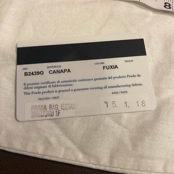 Prada Small Pink Canapa Bag With Dustbag And Card - Picture 16 of 16